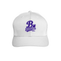 A white baseball cap with a purple embroidered logo on the front that reads 'Badgers' with a bear graphic, shown against a plain white background.
